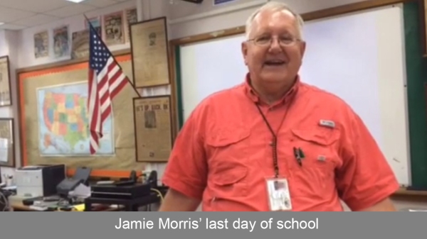 Jamie Morris' last day of school